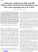 Cover page: Cooling and Cooling-down MgB2 and HTS Magnets using a Hydrogen Thermal Siphon Loop and Coolers operating from 15 K to 28 K