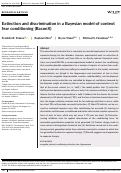 Cover page: Extinction and discrimination in a Bayesian model of context fear conditioning (BaconX)