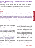 Cover page: Genetic Variation in Native Americans, Inferred from Latino SNP and Resequencing Data