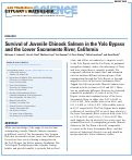 Cover page: Survival of Juvenile Chinook Salmon in the Yolo Bypass and the Lower Sacramento River, California