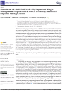 Cover page: Association of a Self-Paid Medically Supervised Weight Management Program with Reversal of Obesity-Associated Impaired Fasting Glucose