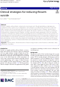 Cover page: Clinical strategies for reducing firearm suicide.