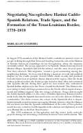 Cover page: Negotiating Nacogdoches: Hasinai Caddo-Spanish Relations, Trade Space, and the Formation of the Texas-Louisiana Border, 1779-1819