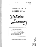 Cover page: Summary of the Research Progress Meeting Oct. 7, 1948
