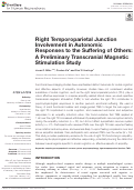 Cover page: Right Temporoparietal Junction Involvement in Autonomic Responses to the Suffering of Others: A Preliminary Transcranial Magnetic Stimulation Study.