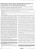 Cover page: Inflammation and Pyroptosis Mediate Muscle Expansion in an Interleukin-1β (IL-1β)-dependent Manner*