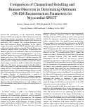 Cover page: Comparison of Channelized Hotelling and Human Observers in Determining Optimum OS-EM 
Reconstruction Parameters for Myocardial SPECT