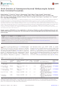 Cover page: Draft Genomes of Gammaproteobacterial Methanotrophs Isolated from Terrestrial Ecosystems