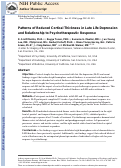 Cover page: Patterns of Reduced Cortical Thickness in Late-Life Depression and Relationship to Psychotherapeutic Response