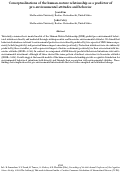 Cover page: Conceptualizations of the human-nature relationship as a predictor of pro-environmental attitudes and behavior