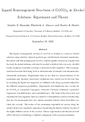 Cover page: Ligand Rearrangement Reactions of Cr(CO)6 in Alcohol Solutions: Experiment and Theory