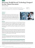 Cover page: Electronic Health Record Technology Designed for the Clinical Encounter: MS NeuroShare.