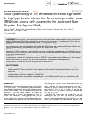 Cover page: Social epidemiology of the Mediterranean-dietary approaches to stop hypertension intervention for neurodegenerative delay (MIND) diet among early adolescents: the Adolescent Brain Cognitive Development Study