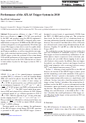 Cover page: Performance of the ATLAS Trigger System in 2010