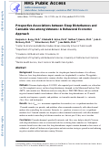 Cover page: Prospective associations between sleep disturbances and cannabis use among Veterans: A behavioral economic approach.