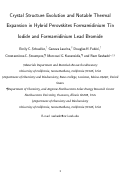 Cover page: Crystal Structure Evolution and Notable Thermal Expansion in Hybrid Perovskites Formamidinium Tin Iodide and Formamidinium Lead Bromide