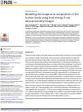 Cover page: Modeling the shape and composition of the human body using dual energy X-ray absorptiometry images