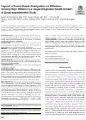 Cover page: Impact of Social Needs Navigation on Utilization Among High Utilizers in a Large Integrated Health System: a Quasi-experimental Study