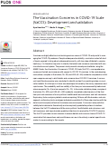 Cover page: The Vaccination Concerns in COVID-19 Scale (VaCCS): Development and validation