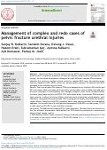 Cover page: Management of complex and redo cases of pelvic fracture urethral injuries