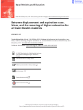 Cover page of Between displacement and aspiration: race, Islam, and the meaning of higher education for arrivant Muslim students