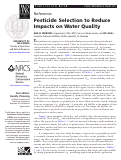 Cover page: Pesticide Selection to Reduce Impacts on Water Quality