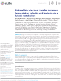 Cover page: Extracellular electron transfer increases fermentation in lactic acid bacteria via a hybrid metabolism