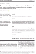 Cover page: The association of parental and offspring educational attainment with systolic blood pressure, fasting blood glucose and waist circumference in Latino adults