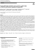 Cover page: Young adult Latino testicular cancer survivors: a pilot study of Goal-focused Emotion regulation Therapy (GET)