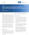 Cover page: State Transportation Funding in California: Improving Program Evaluation for Climate Justice