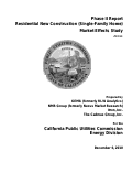 Cover page: Phase II Report: Residential New Construction (Single-Family Home) Market Effects Study