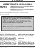 Cover page: Spontaneous Carotid Artery Dissection Presenting as Trigeminal Neuralgia in the Emergency Department