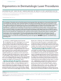 Cover page: Ergonomics in Dermatologic Laser Procedures.