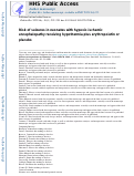 Cover page: Risk of seizures in neonates with hypoxic-ischemic encephalopathy receiving hypothermia plus erythropoietin or placebo.