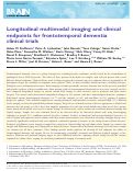 Cover page: Longitudinal multimodal imaging and clinical endpoints for frontotemporal dementia clinical trials.