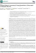 Cover page: Skeletal Muscle Assessment Using Quantitative Ultrasound: A Narrative Review