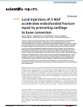 Cover page: Local injections of β-NGF accelerates endochondral fracture repair by promoting cartilage to bone conversion