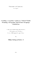 Cover page: Creating a Cognitive Agent in a Virtual World: Planning, Navigation, and Natural Language Generation