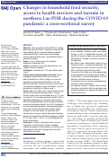 Cover page: Changes in household food security, access to health services and income in northern Lao PDR during the COVID-19 pandemic: a cross-sectional survey