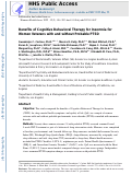 Cover page: Benefits of Cognitive Behavioral Therapy for Insomnia for Women Veterans with and without Probable Post-Traumatic Stress Disorder.