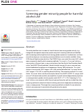 Cover page: Screening gender minority people for harmful alcohol use.