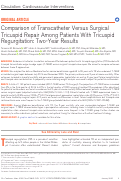 Cover page: Comparison of Transcatheter Versus Surgical Tricuspid Repair Among Patients With Tricuspid Regurgitation: Two-Year Results.