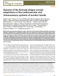 Cover page: Genome of the Komodo dragon reveals adaptations in the cardiovascular and chemosensory systems of monitor lizards