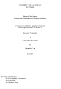 Cover page: Theory of the Strange: Towards the Establishment of Zhiguai as a Genre
