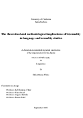 Cover page: The theoretical and methodological implications of bisexuality in language and sexuality studies