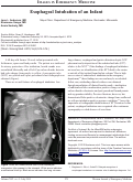 Cover page: Esophageal Intubation of an Infant