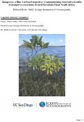 Cover page: Mangroves, A Blue Carbon Project: Communicating restorative benefits of mangrove ecosystems in rural KwaZulu-Natal, South Africa.