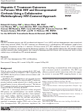 Cover page: Hepatitis C Treatment Outcomes in Persons With HIV and Decompensated Cirrhosis Using a Collaborative Multidisciplinary HIV-Centered Approach