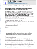 Cover page: Genome-wide analysis of aberrant position and sequence of plasma DNA fragment ends in patients with cancer.