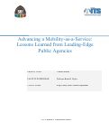 Cover page: Advancing Mobility-as-a-Service: Lessons Learned from Leading-Edge Public Agencies